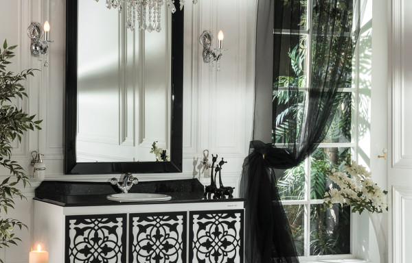 ANATOLIA BLACK & SILVER WALL HUNG VANITY