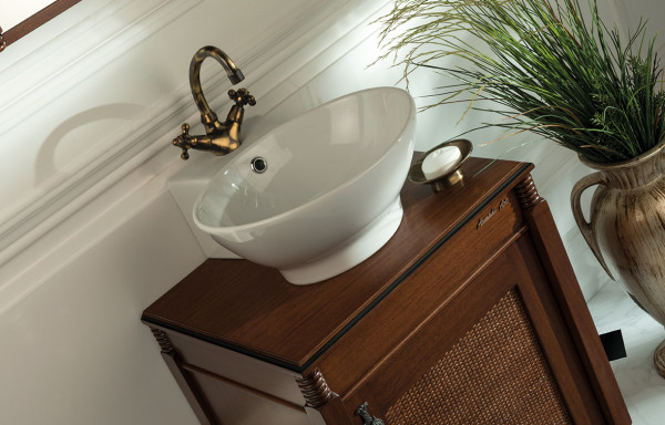 NAZZ WALNUT VANITY WITH VESSEL SINK