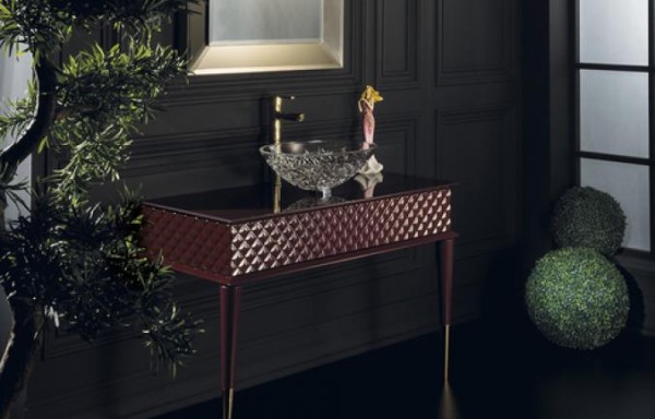 Capitone 3005 Burgundy Vanity Console