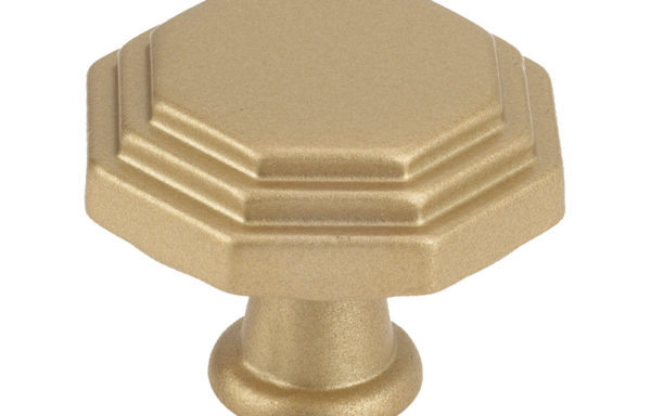 10819B0903 Octagon Matte Brass cabinet knob