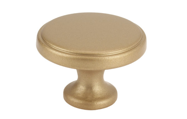 10826B0903 Matte Brass round transitional cabinet knob