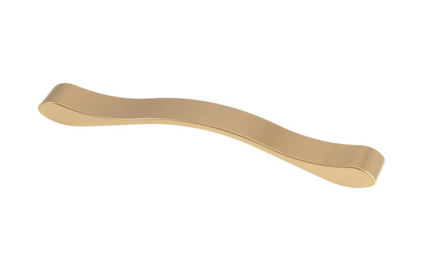 810661920903 Matte Brass wave cabinet pull