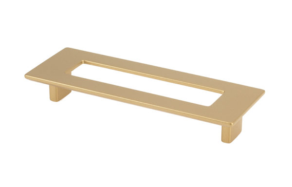 8107001280903 Matte Brass rectangular pull with hole