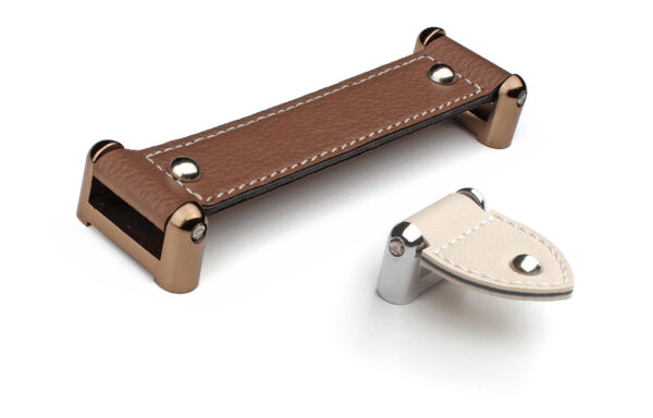 Leather Pulls with rivets